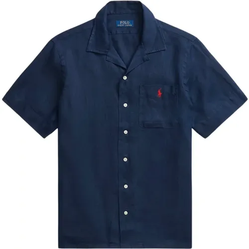 Klassisches Leinen Campshirt Newport Navy - Ralph Lauren - Modalova