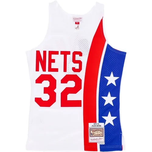 Julius Erving Basketball Tank Top , male, Sizes: XL - Mitchell & Ness - Modalova