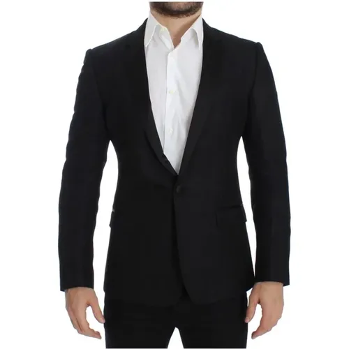 Martini Slim Fit Blazer Jacket , male, Sizes: S - Dolce & Gabbana - Modalova