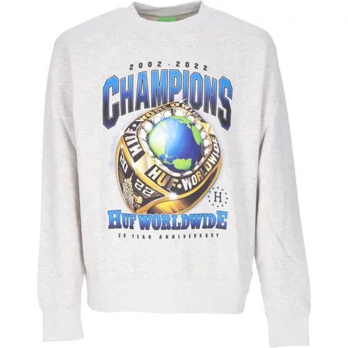 Sweatshirts, male, , Size: L Champions Athletic Crewneck Sweatshirt - HUF - Modalova