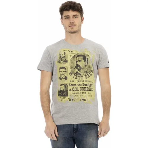 Kurzarm Rundhals T-Shirt , Herren, Größe: L - Trussardi - Modalova