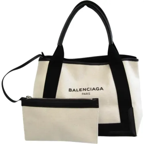 Pre-owned Tote Bags, female, , Size: ONE SIZE Pre-owned Canvas handbags - Balenciaga Vintage - Modalova