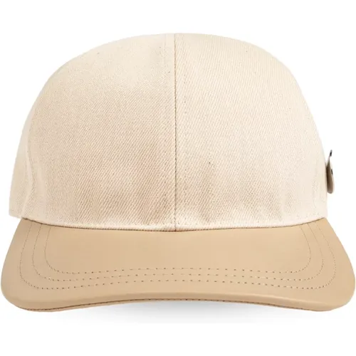 Caps, male, , Size: M Cap with leather visor - Jil Sander - Modalova