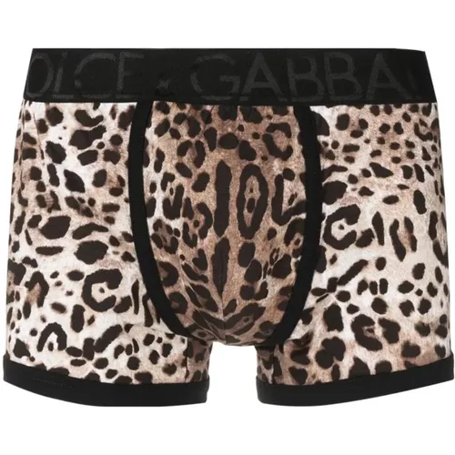 Animal Print Boxer Briefs , male, Sizes: S, L, XS, XL, M, 2XL - Dolce & Gabbana - Modalova