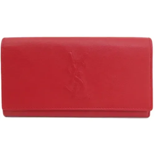 Pre-owned Wallets, female, , Size: ONE SIZE Pre-owned Leather wallets - Yves Saint Laurent Vintage - Modalova