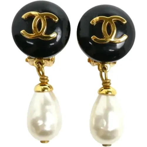 Pre-owned Jewellery, female, , Size: ONE SIZE Pre-owned Metal earrings - Chanel Vintage - Modalova