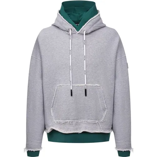 Stylish Double Layered Hoodie for Men , male, Sizes: S - Palm Angels - Modalova