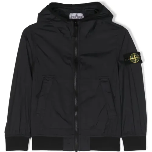 Schwarze Jacke Stone Island - Stone Island - Modalova