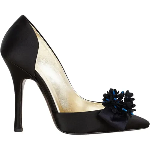 Schwarze Blumen Pumps Eleganter Stil , Damen, Größe: 38 EU - Ines De La Fressange Paris - Modalova