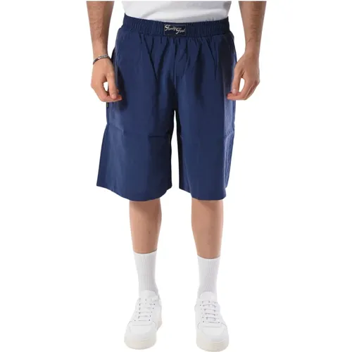Lässige Bermuda-Shorts aus Cupro , Herren, Größe: 2XL - Family First - Modalova