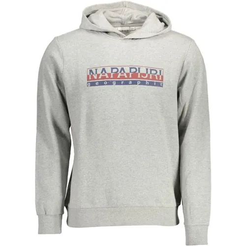 Hoodies, male, , Size: 3XL Hooded Cotton Sweatshirt Elevated Style - Napapijri - Modalova