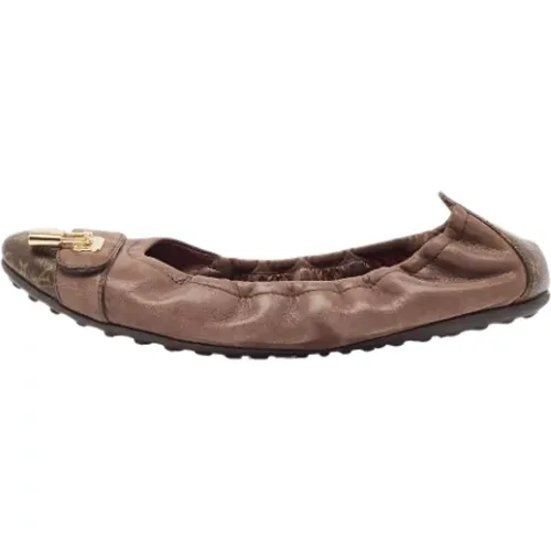 Pre-owned Flats, female, , Size: 8 1/2 US Pre-owned Coated canvas flats - Louis Vuitton Vintage - Modalova