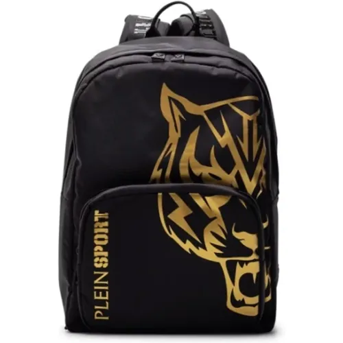 Tiger Print Backpack - Stylish and Functional , male, Sizes: ONE SIZE - Plein Sport - Modalova