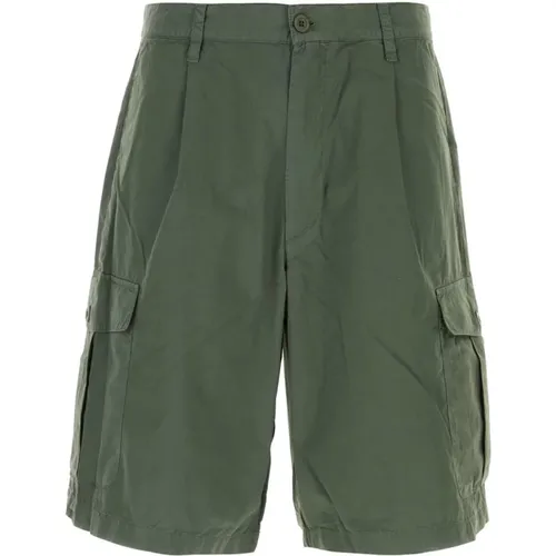 Casual Shorts, male, , Size: S Dark Cotton Bermuda Shorts - Emporio Armani - Modalova