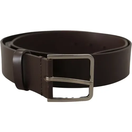 Belts, unisex, , Size: 90 CM Solid Calf Leather Logo Metal Buckle Belt - Dolce & Gabbana - Modalova