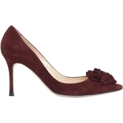 Pre-owned Pumps, female, , Size: 9 US Pre-owned Suede heels - Manolo Blahnik Pre-owned - Modalova