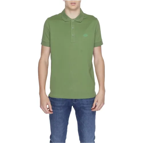 Grünes Polo Shirt mit Knopfverschluss , Herren, Größe: 3XL - Replay - Modalova
