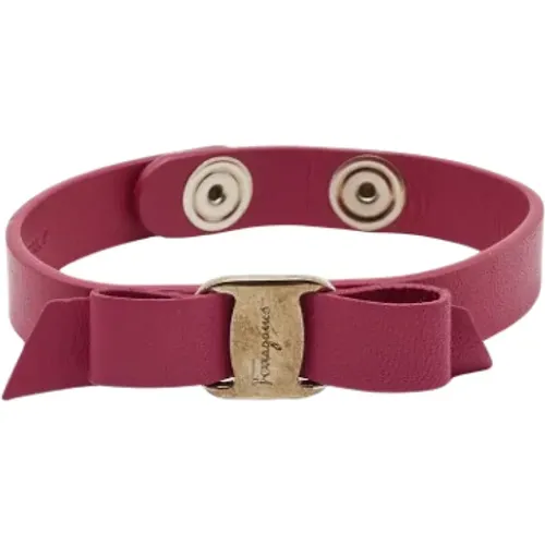 Pre-owned Jewellery, female, , Size: ONE SIZE Pre-owned Leather bracelets - Salvatore Ferragamo Pre-owned - Modalova