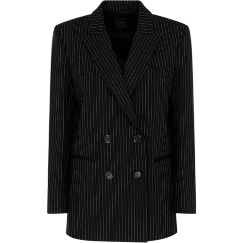 Blazers, female, , Size: XS Classic Pinstripe Double-Breasted Blazer - pinko - Modalova