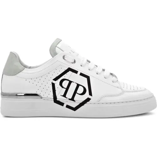 Sneakers, male, , Size: 8 US Hexagon Sneakers with Perforated Details - Philipp Plein - Modalova