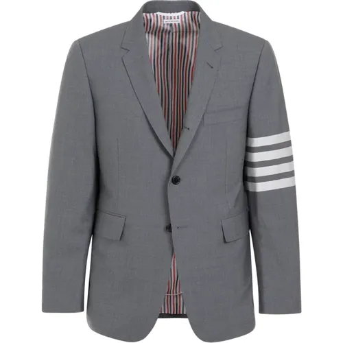 Grey Wool Blazer Jacket , male, Sizes: XL, 2XL - Thom Browne - Modalova