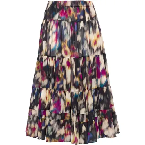 Layered Midi Skirt in Multicolour , female, Sizes: S - Isabel Marant Étoile - Modalova