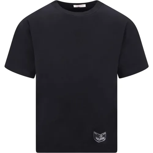 Cotton T-Shirt with Logo Detail , male, Sizes: M, S - Valentino - Modalova