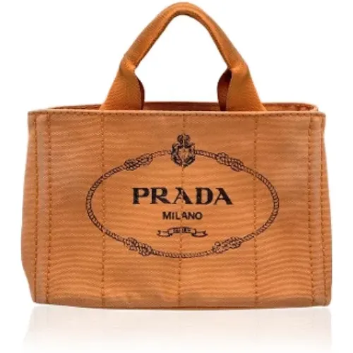 Pre-owned Tote Bags, female, , Size: ONE SIZE Pre-owned Canvas prada-bags - Prada Vintage - Modalova