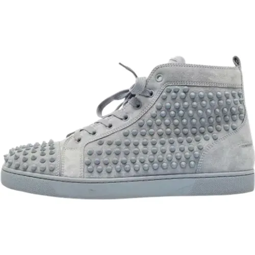 Pre-owned Sneakers, male, , Size: 10 US Pre-owned Suede sneakers - Christian Louboutin Pre-owned - Modalova