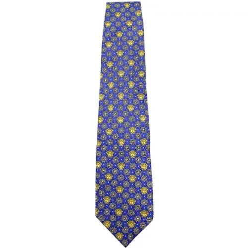 Textured Silk Tie - Excellent Condition , female, Sizes: ONE SIZE - Versace Pre-owned - Modalova