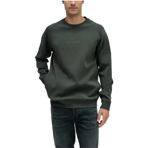 Sweatshirts, male, , Size: XL Crewneck Sweatshirt - Salsa - Modalova