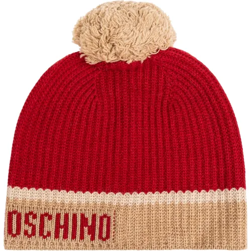 Beanies, unisex, , Size: ONE SIZE Hat with pom-pom - Moschino - Modalova