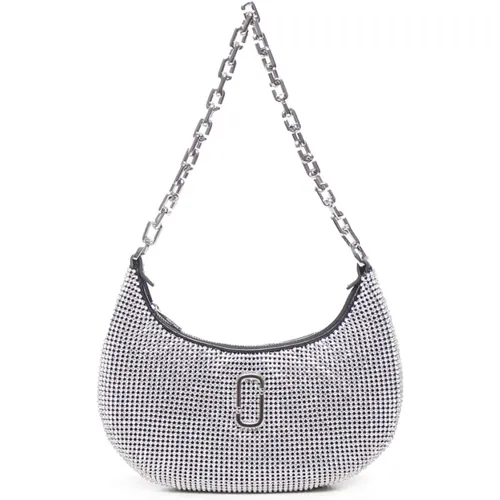 Rhinestone Chain Shoulder Bag in Silver , female, Sizes: ONE SIZE - Marc Jacobs - Modalova
