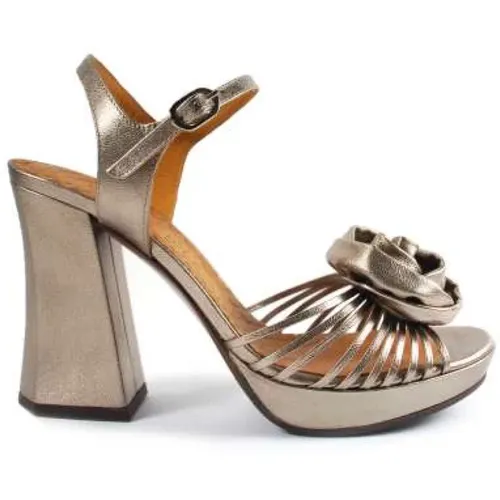 Steel Laminate High Heel Sandals , female, Sizes: 2 UK, 3 UK - Chie Mihara - Modalova