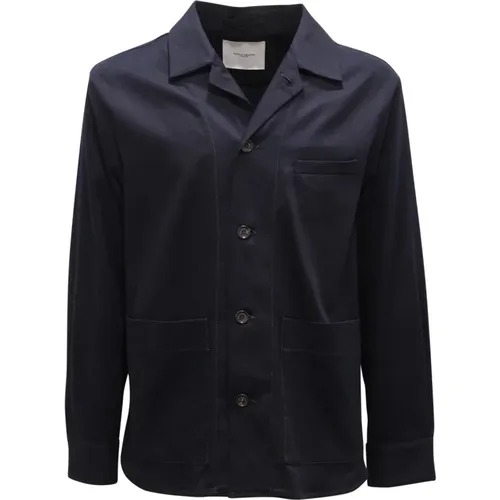 Light Jackets, male, , Size: S Shirt Jacket Model 24I C1M0 - Paolo Pecora - Modalova