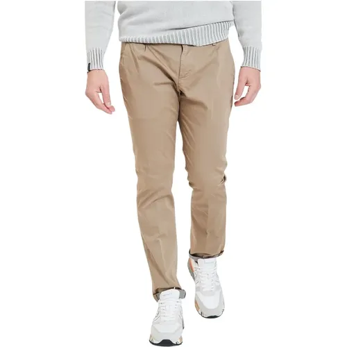 Chinos, male, , Size: W35 Gaubert Pleated Pants - Dondup - Modalova