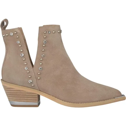 Studded ankle boot with side openings , Damen, Größe: 35 EU - Alma en Pena - Modalova