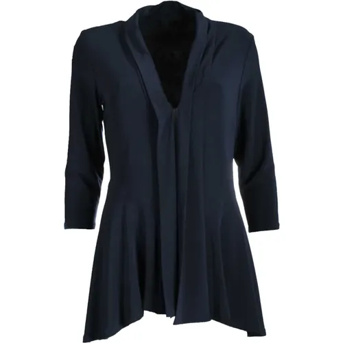 Cardigans, female, , Size: 5XL Navy Cardigan - Stylish 071 Design - Frank Lyman - Modalova