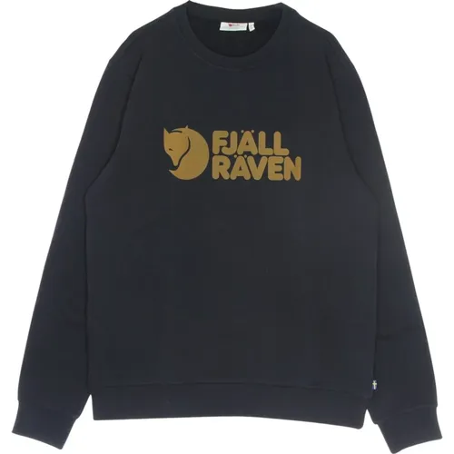 Logo Crewneck Sweatshirt Dark Navy , male, Sizes: XL, S - Fjällräven - Modalova