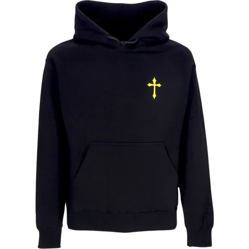 Schwarzer Hoodie mit gerippten Details , Herren, Größe: XS - Propaganda - Modalova