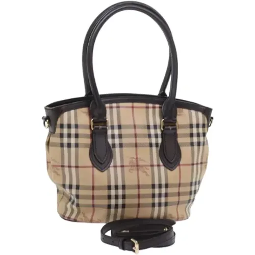 Pre-owned Tote Bags, female, , Size: ONE SIZE Pre-owned Canvas shoulder-bags - Burberry Vintage - Modalova