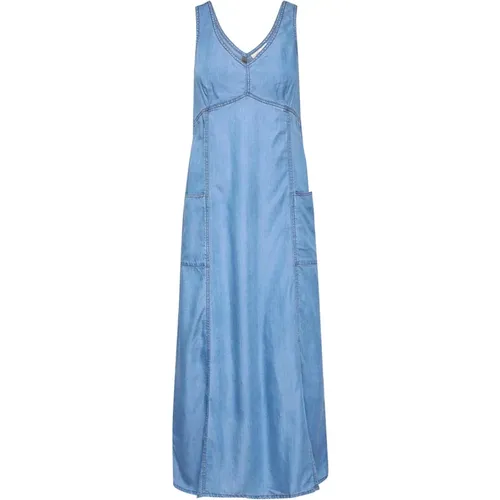 Light Denim Dress Orlando , female, Sizes: L, 3XL, M - Cream - Modalova