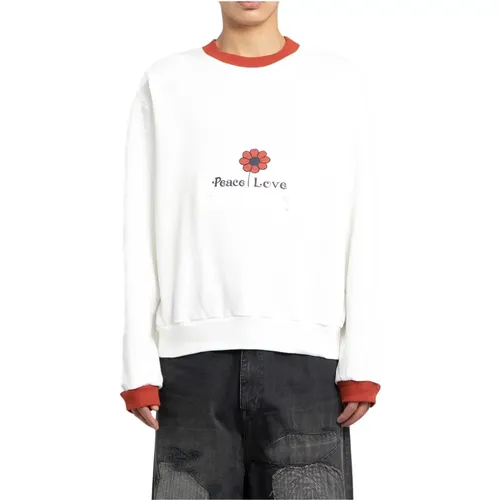 Floral Cookie Pocket Crew Sweatshirt , male, Sizes: XL - Kapital - Modalova