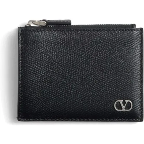 Wallets & Cardholders, male, , Size: ONE SIZE Luxurious Leather Wallet - Valentino Garavani - Modalova