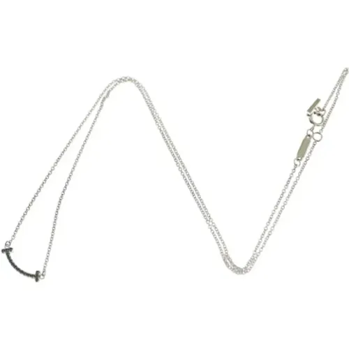 Pre-owned Jewellery, female, , Size: ONE SIZE Pre-owned White Gold necklaces - Tiffany & Co. Pre-owned - Modalova