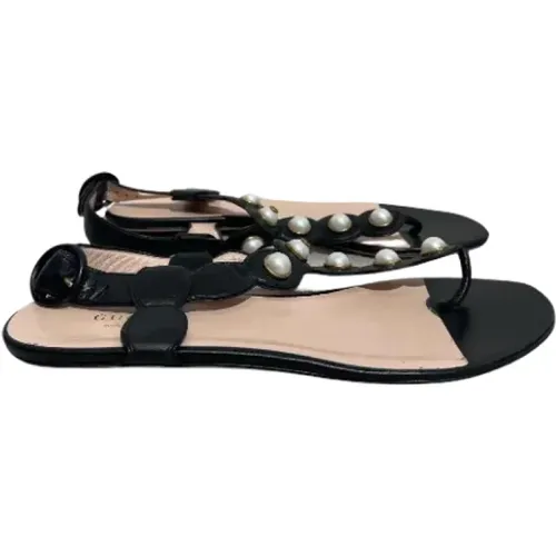 Pre-owned Leather sandals , female, Sizes: 5 1/2 UK - Gucci Vintage - Modalova