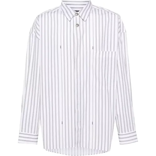 Vertical Stripe Cotton Shirt , male, Sizes: L, S, M - Jacquemus - Modalova