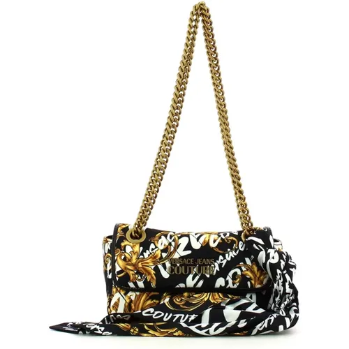 Nylon Shoulder Bag with Space Couture Print , female, Sizes: ONE SIZE - Versace Jeans Couture - Modalova