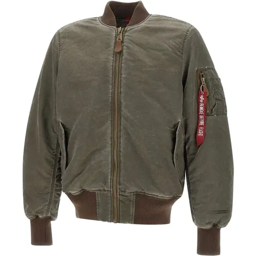 Bomber Jackets, male, , Size: M Vintage Bomber Jacket - alpha industries - Modalova