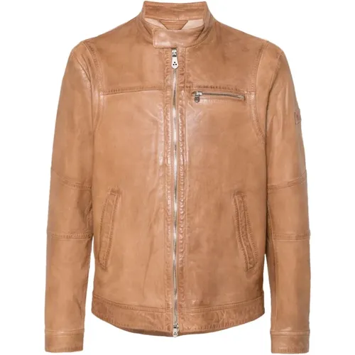 Leather Jacket with Stand-up Collar , male, Sizes: L, 2XL, XL - Peuterey - Modalova